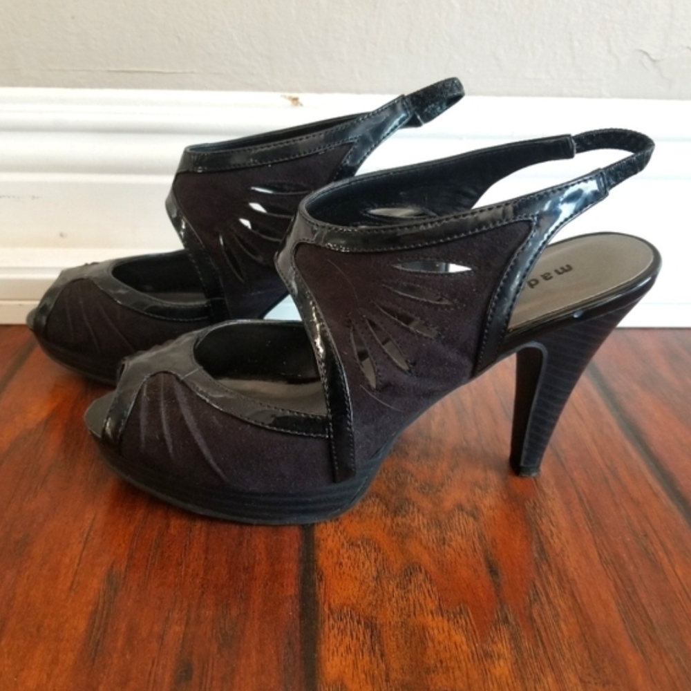 Madden Girl Black Slingback Heels